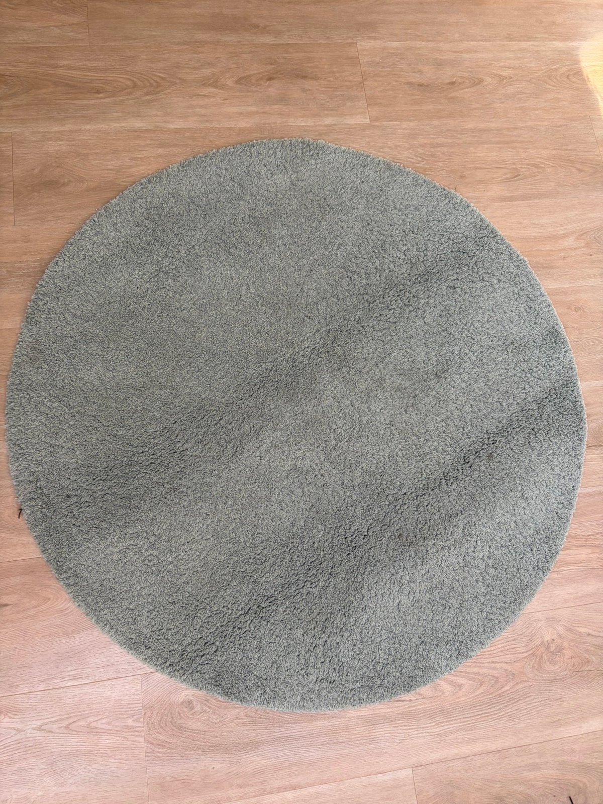 Ronde mat Ikea (diameter 130cm) groen, Ophalen, Gebruikt, 100 tot 150 cm, Rond