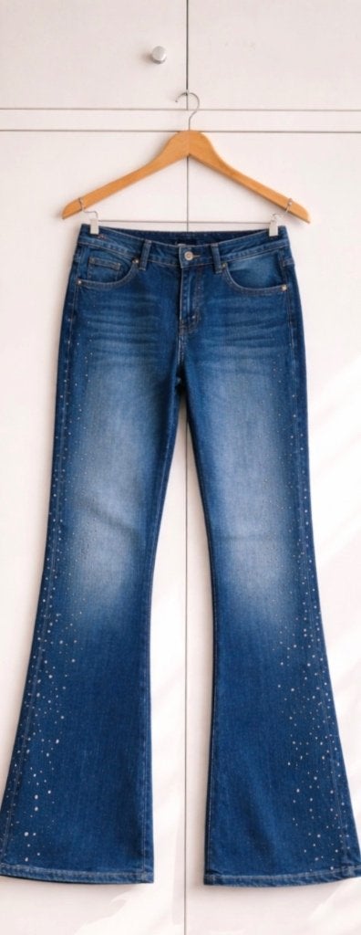 Cambio flared jeans paris  strass met label maat 32, Cambio, Blauw, Nieuw, Ophalen of Verzenden