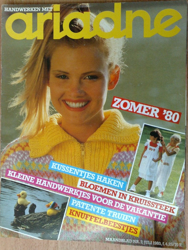 5 x Ariadne uit jaargang 1980 & 1981, Verzenden, Zo goed als nieuw, Breien of Haken, Patroon of Boek