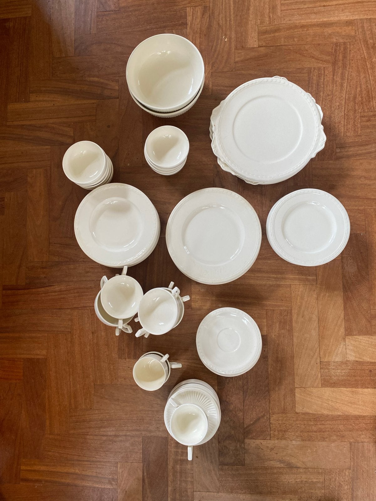 Recamier Royal Creamware Servies - Uitgebreide set, Ophalen, Gebruikt, Overige merken, Compleet servies