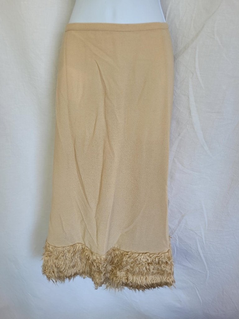 Aparte winterrok met randje nepbond mt XL merk Noa Noa, Kleding | Dames, Rokken, ., Beige, Maat 46/48 (XL) of groter, Ophalen of Verzenden