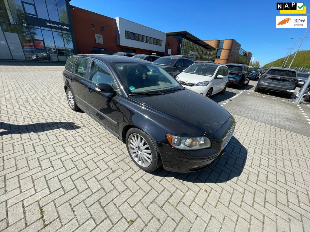 Volvo V50 1.8 Edition II RIJDGOED/TREKHAAK/AIRCO/APK 9-26, Auto's, Volvo, Voorwielaandrijving, Beige, 4 cilinders, Zwart
