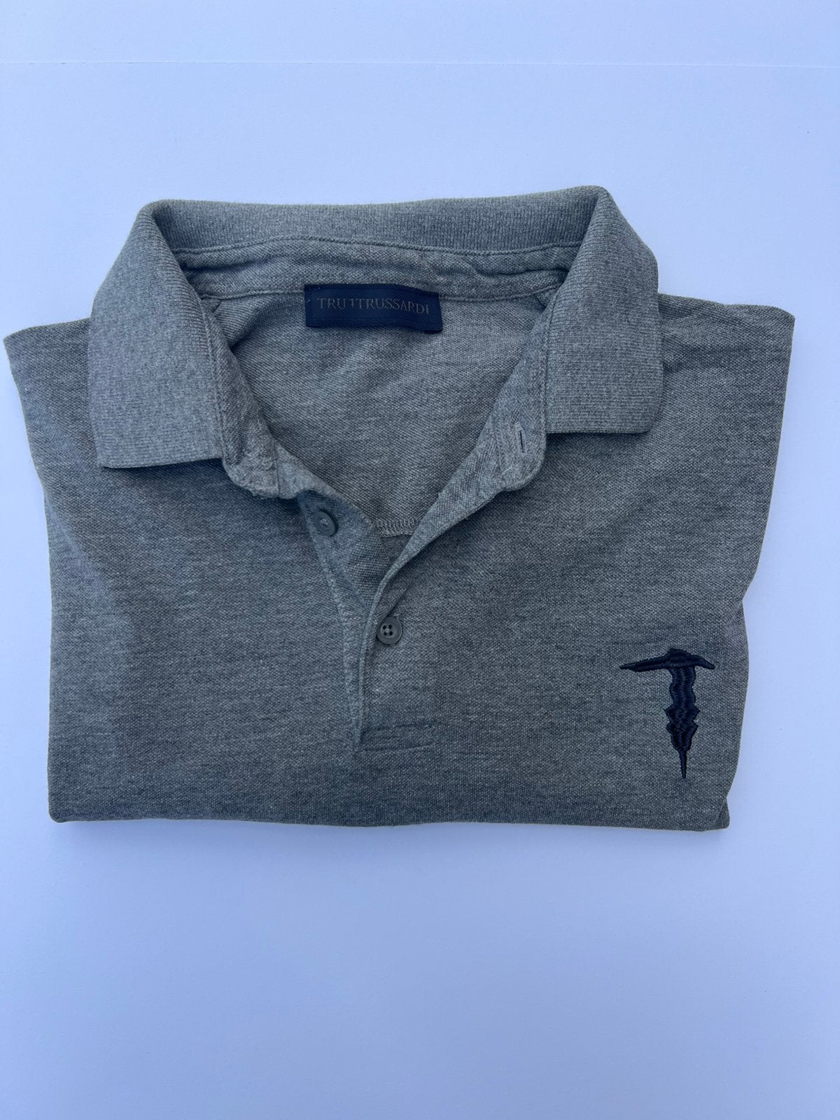 Trussardi polo grijs, Kleding | Heren, Polo's, Ophalen of Verzenden, Zo goed als nieuw, Maat 56/58 (XL), Grijs