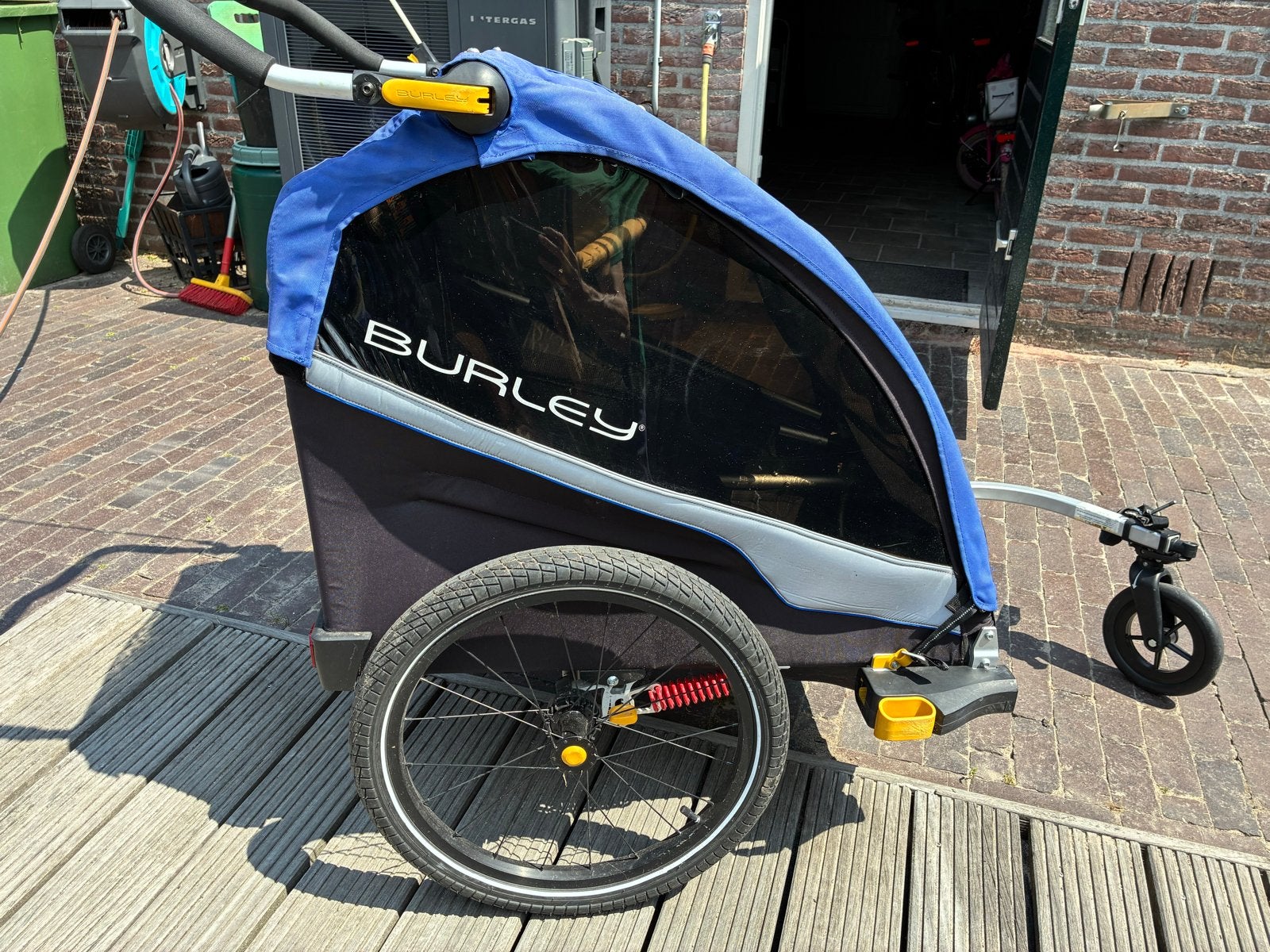 Nette Burley D'Lite fietskar voor 2 kinderen, Ophalen, Vering, Zo goed als nieuw, Kinderkar
