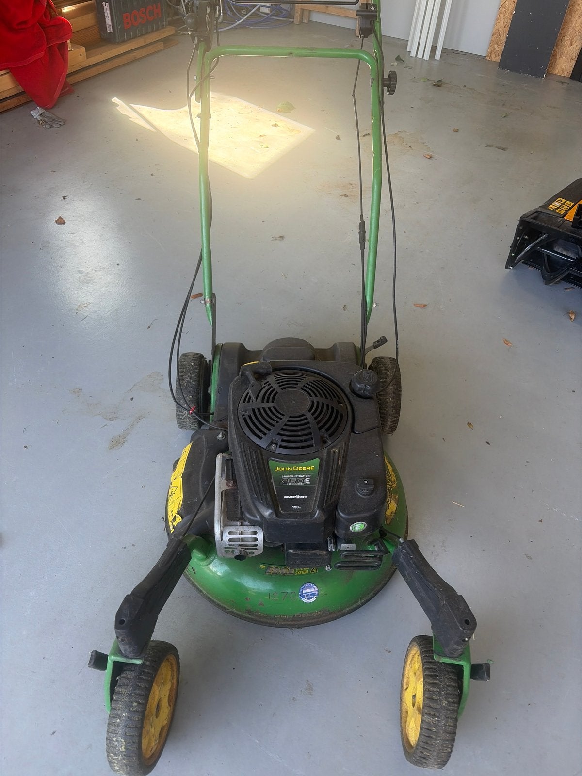 John Deere JS63VC Benzine Grasmaaier - Briggs & Stratton, Ophalen, Cirkelmaaier, Gebruikt, Benzine-grasmaaier