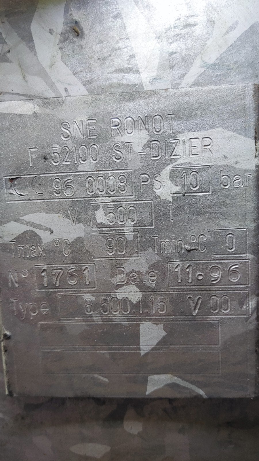 Perslucht buffer tank 500L 10bar, Doe-het-zelf en Verbouw, Compressors, 100 liter of meer, Ophalen, Zo goed als nieuw, 6 tot 10 bar