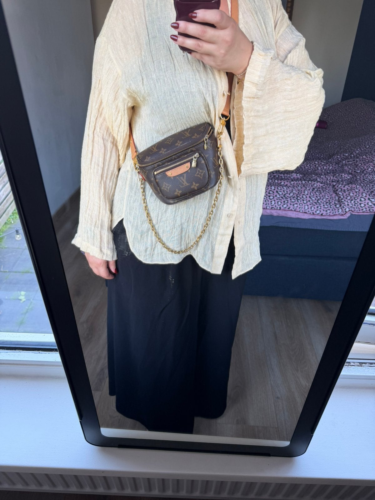 Louis Vuitton Bumbag Monogram Canvas, Ophalen, Zo goed als nieuw, Bruin, Schoudertasje