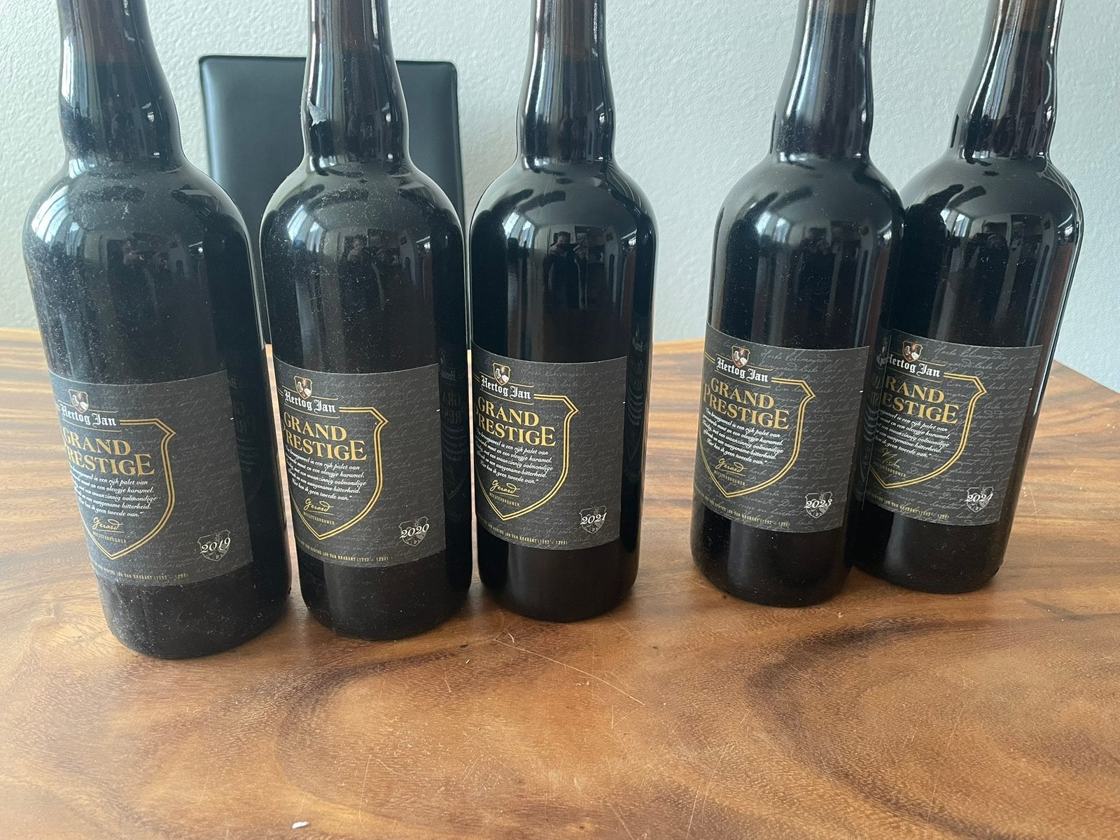Grand prestige 5 flessen (2019-2024), Verzamelen, Biermerken, Ophalen, Nieuw, Flesje(s), Hertog Jan