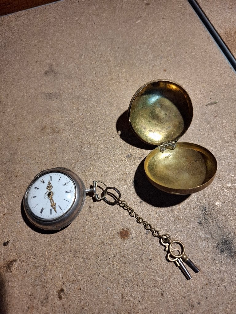 Zakhorloge Hunter London uit 1818, Zakhorloge, Voor 1900, Zilver, Ophalen