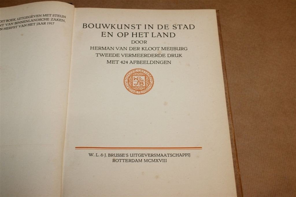 Bouwkunst in de Stad en op het Land — Architectuur 1918, Ophalen of Verzenden, Gelezen, Architecten