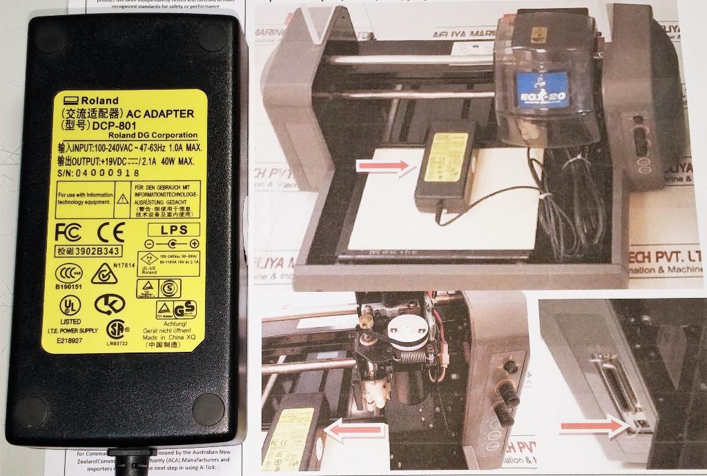 Roland DC-801 19V 2.1A 40W Adapter EGX-20 Engraver 3D Stika, Computers en Software, Printerbenodigdheden, Ophalen of Verzenden