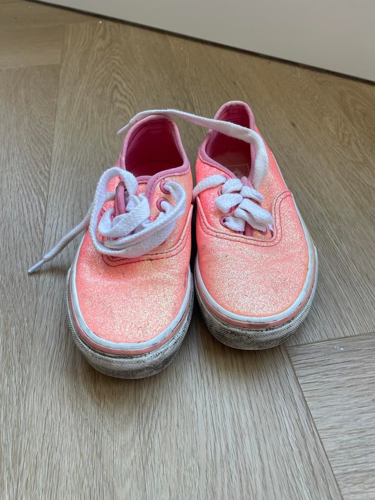 Vans schoenen maat 30 - Roze/oranje glitter, Gebruikt, Meisje, Schoenen, Ophalen of Verzenden
