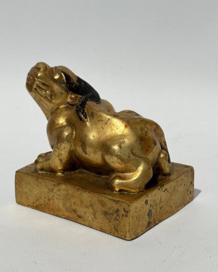 Bronzen Chinees fabeldier, 20e eeuw zegel, Ophalen of Verzenden