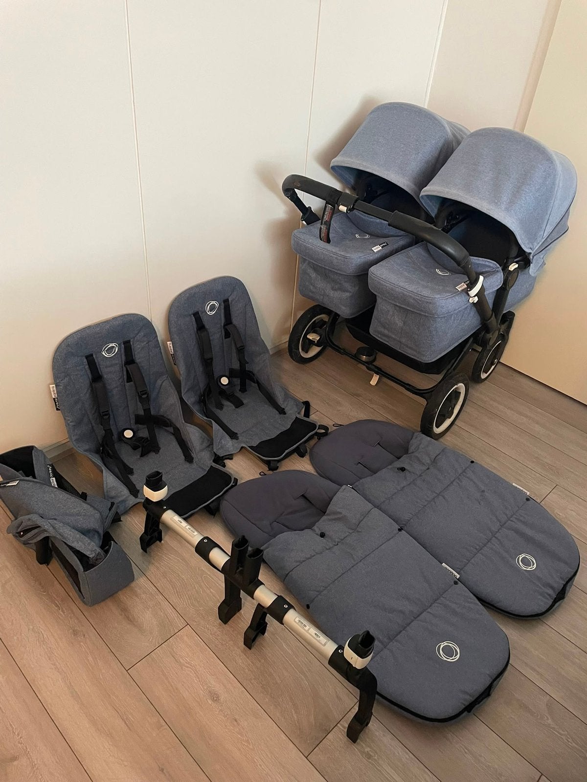 Bugaboo donkey 2 Twin donkerblauw, Support@bugaboo.com, Gebruikt, Bugaboo, Ophalen of Verzenden