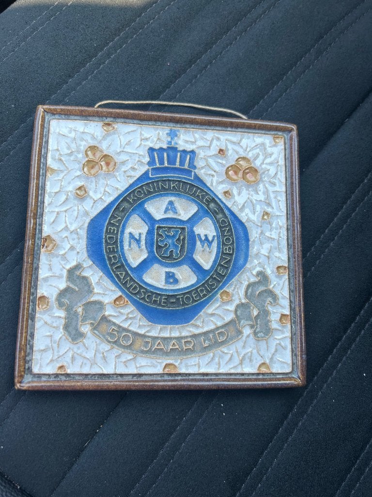 Tegel Delft Porceleyne Fles anwb, Ophalen of Verzenden