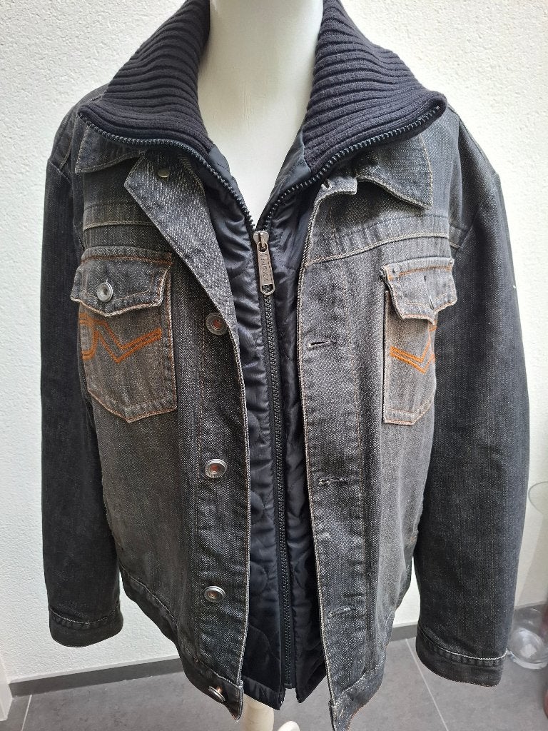 SPIJKERJAS GEVOERD, MEXX JEANS, MAAT M, Ophalen of Verzenden, Gedragen, Maat 52/54 (L), Blauw