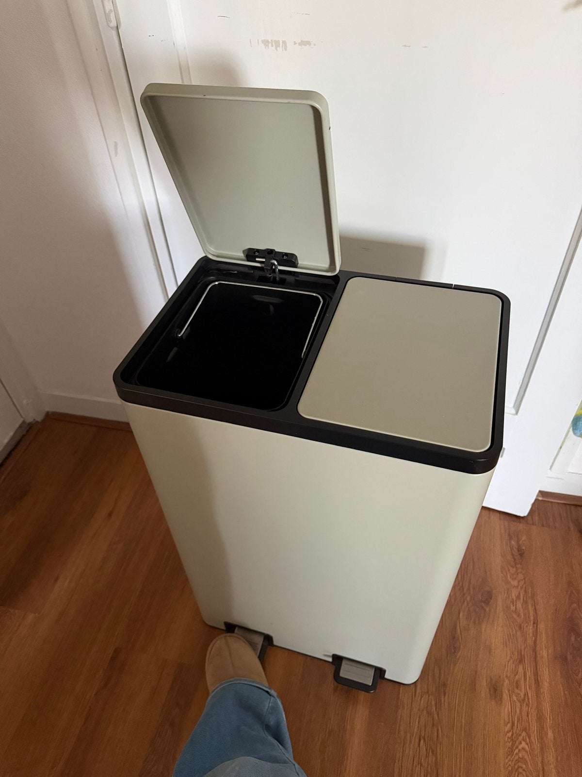 Pedaalemmer duo 60 liter, Met pedaal, 40 liter of meer, Ophalen of Verzenden, Zo goed als nieuw