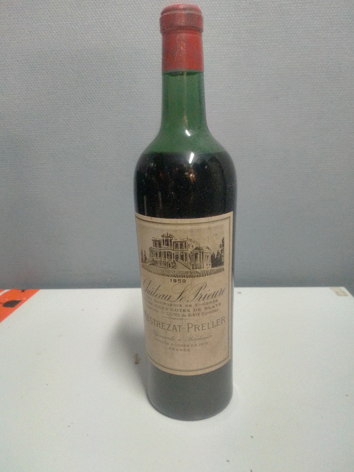 Chateau Le Prieure 1959 - Vintage Rode Wijn, Ophalen of Verzenden