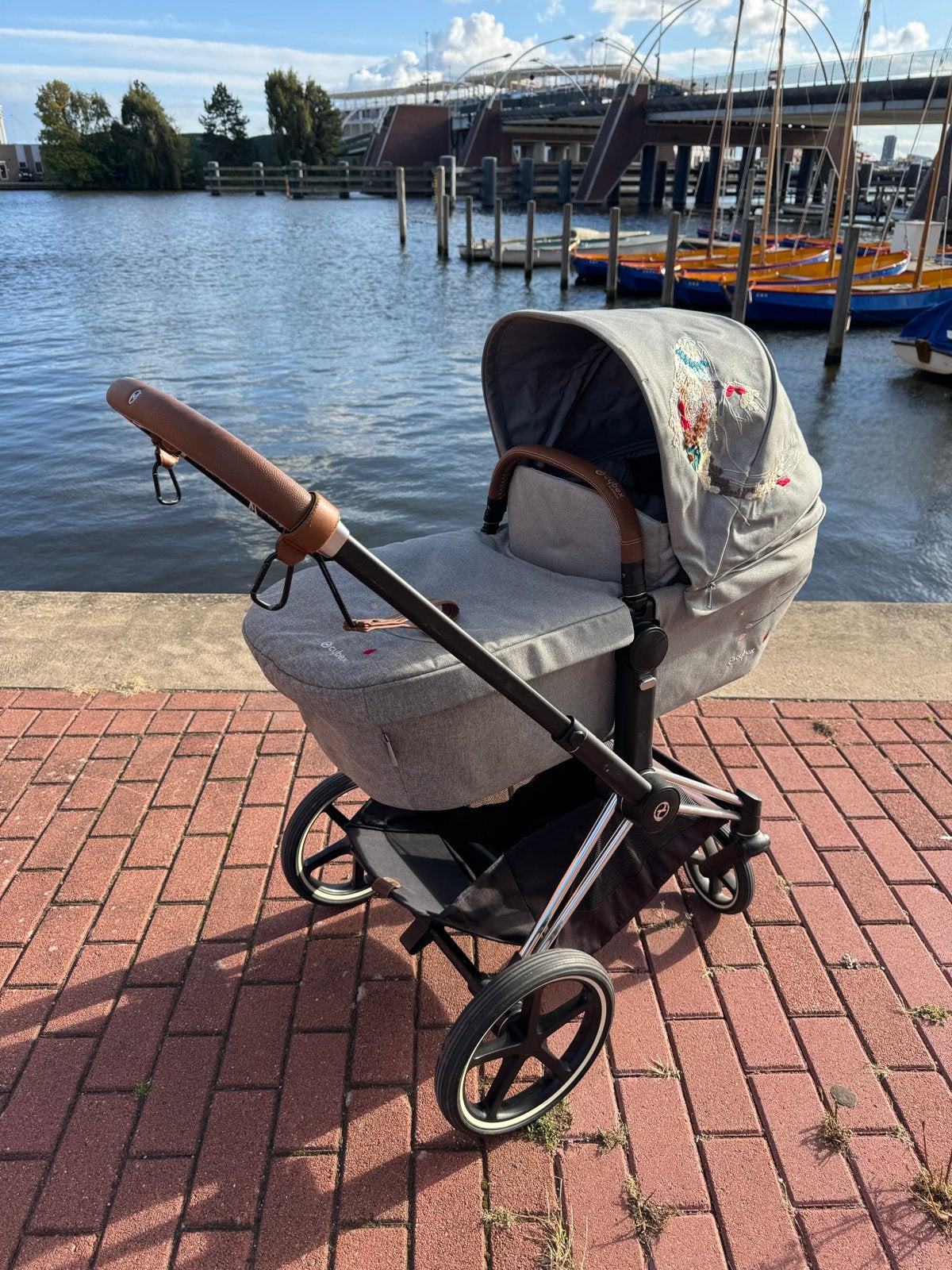 Cybex Priam Koi Combiwagen met reiswieg en zitje, Ophalen of Verzenden, Gebruikt, Combiwagen, Met reiswieg