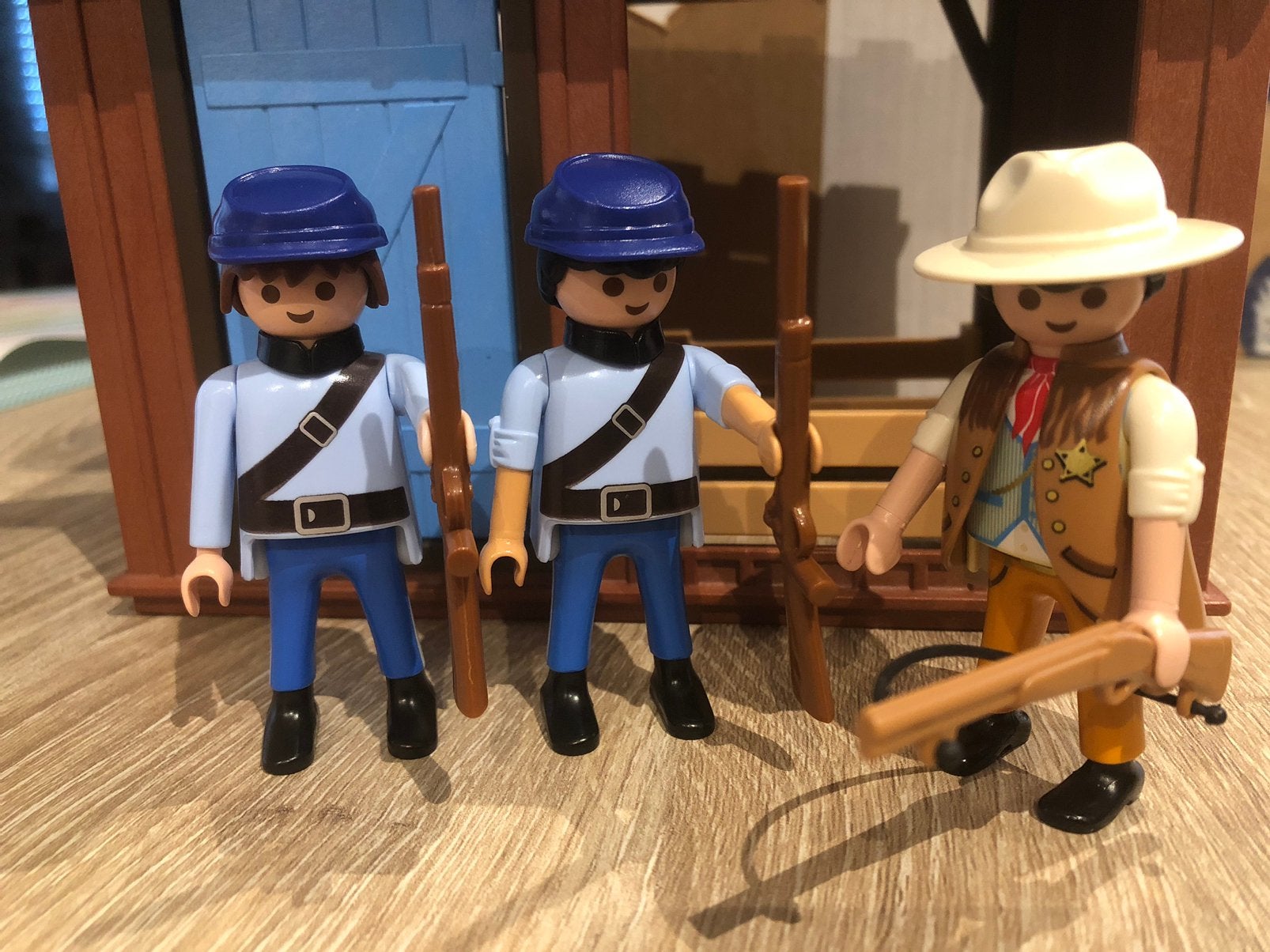 Western Soldaten + Sheriff, Ophalen of Verzenden, Gebruikt, Complete set, Figuren