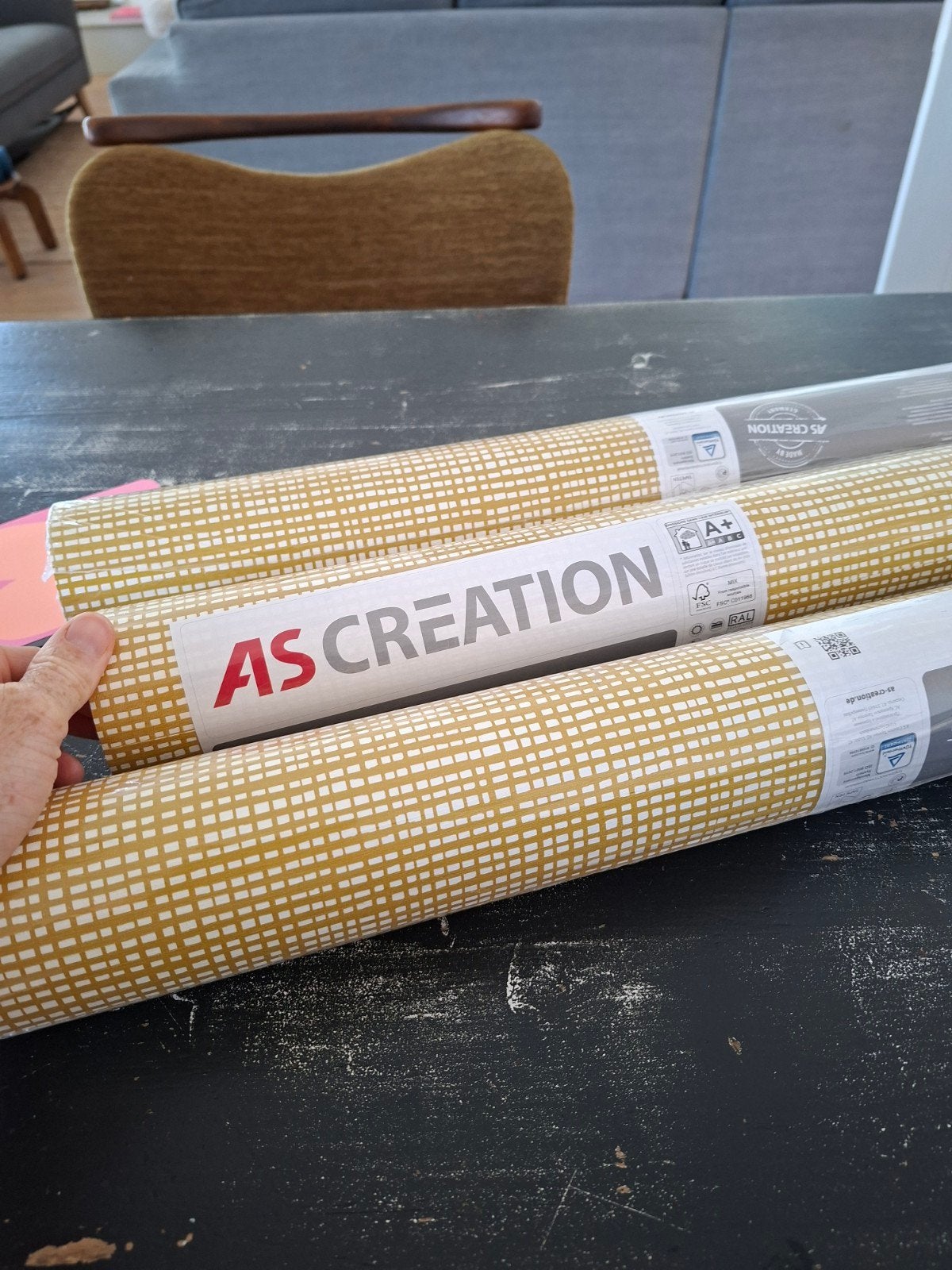 3 rollen AS Creation behang met geometrisch patroon, Ophalen of Verzenden
