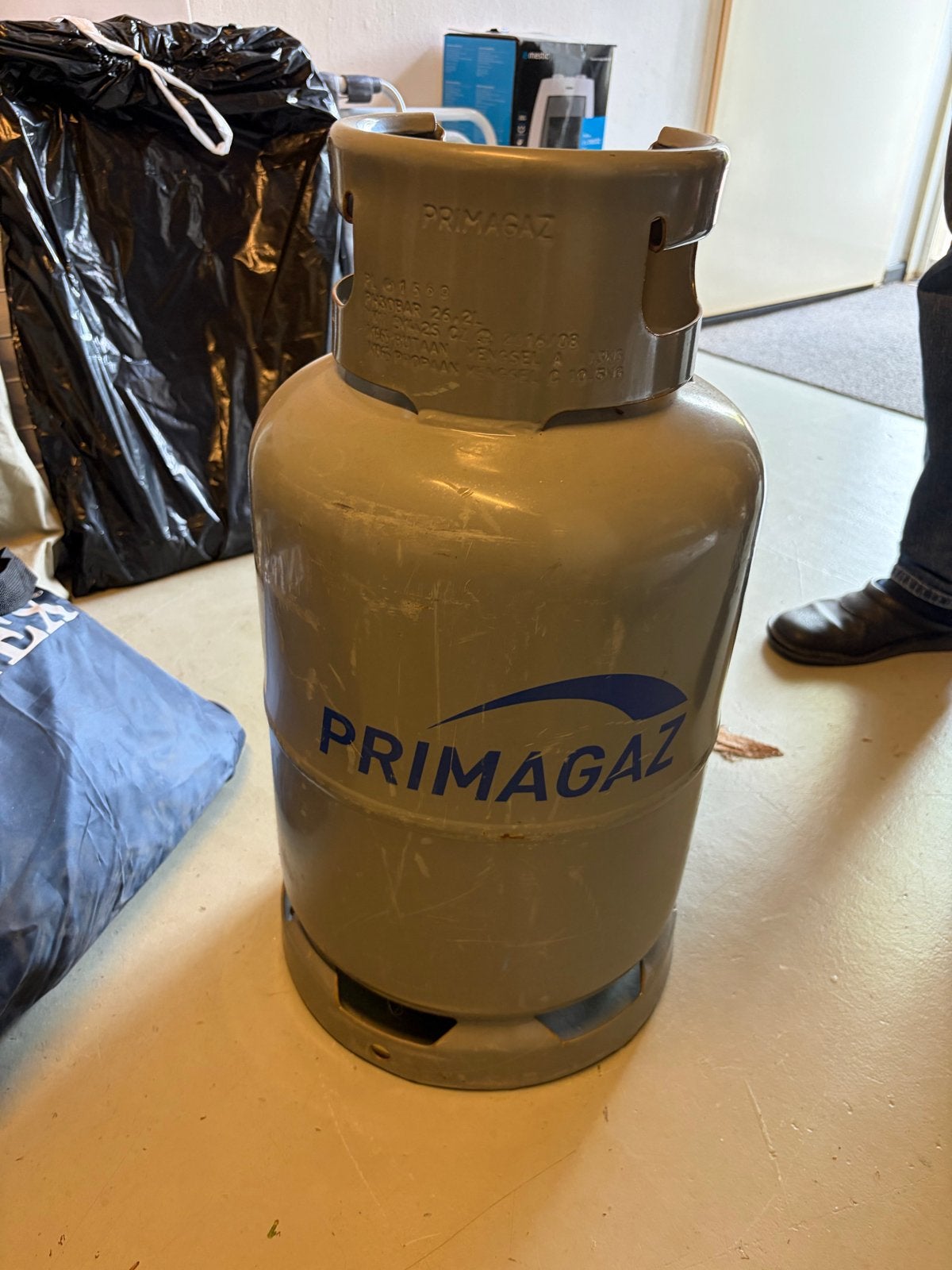Primagaz gasfles, Ophalen, Gebruikt