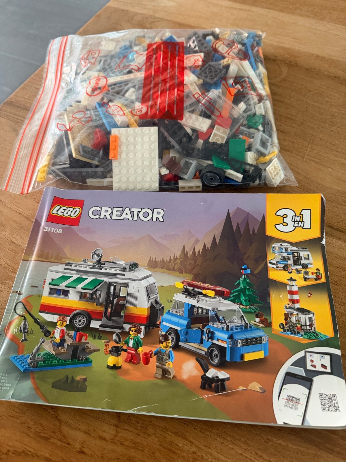 Lego Creator 31108 Caravan kampeervakantie 3-in-1, Lego, Ophalen of Verzenden, Zo goed als nieuw, Compleet