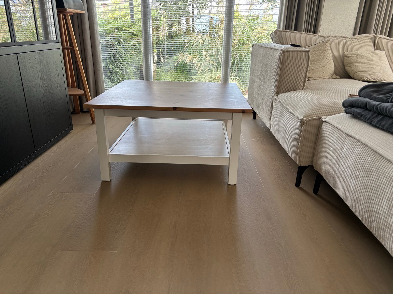 IKEA HEMNES Salontafel 90x90 - Grenenhout, Ophalen, Gebruikt, Vierkant, 50 tot 100 cm