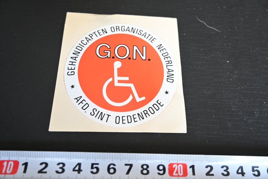 sticker Sint Oedenrode G.O.N. Gehandicapten Organisatie Ned., Ophalen, Zo goed als nieuw