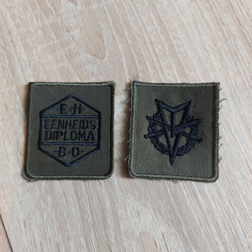 5x5 borstemblemen landmacht, Verzamelen, Ophalen of Verzenden, Landmacht, Nederland, Embleem of Badge