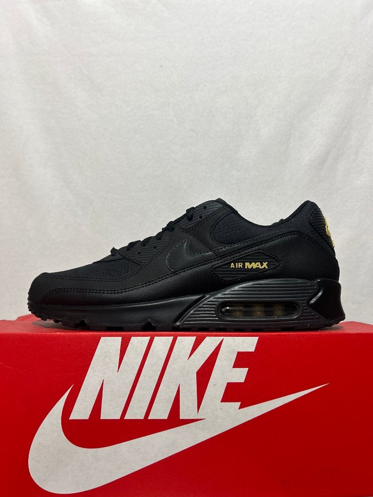BIJNA NIEUW! Maat 47,5 - Nike Air Max 90 Black Buff Gold, Kleding | Heren, Verzenden, Nike, Zo goed als nieuw, Nike