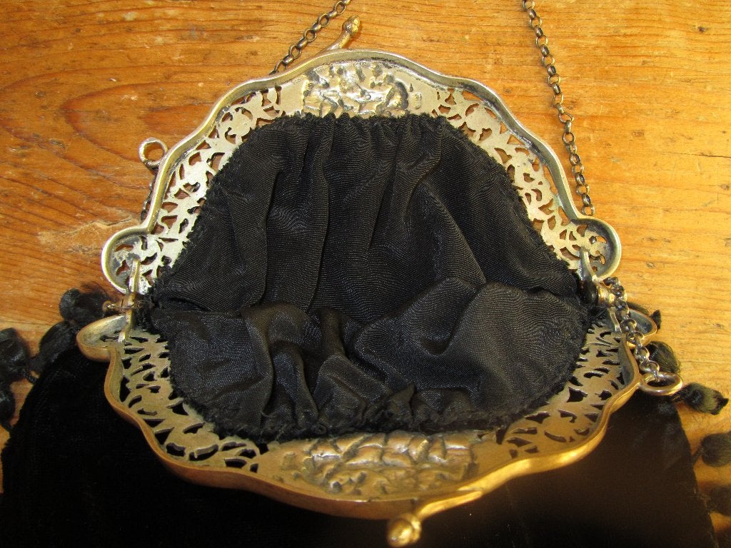 Zilver beugeltasje, Antiek en Kunst, Verzenden, Goud