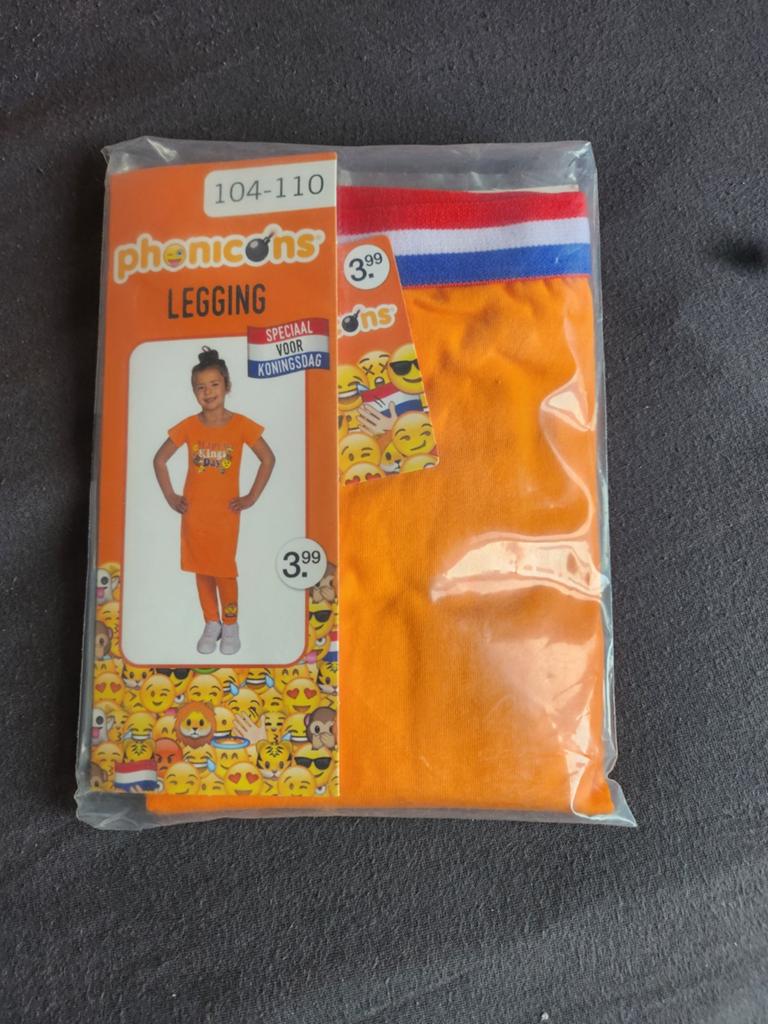 Oranje legging Phonicons 104-110 NIEUW, Kinderen en Baby's, Kinderkleding | Maat 104, Ophalen of Verzenden, Nieuw, Meisje, Broek