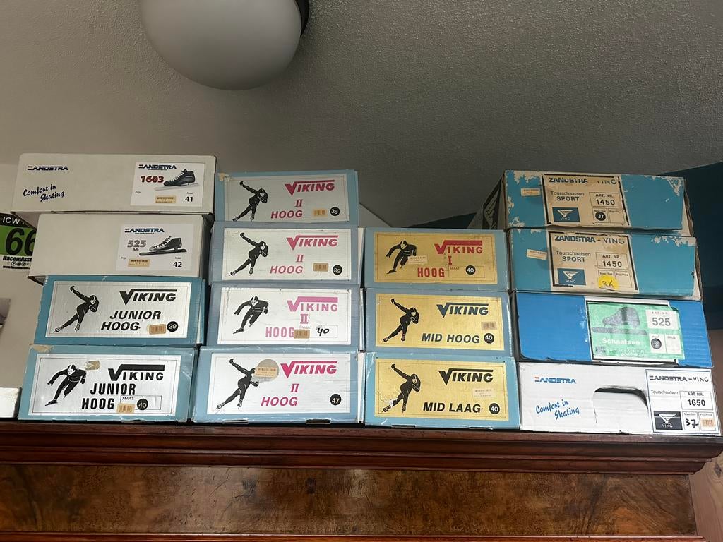 Partij schaatsen 150 paar verkoopklaar, Sport en Fitness, Schaatsen, Ophalen of Verzenden, Zo goed als nieuw, Combinoren, Viking