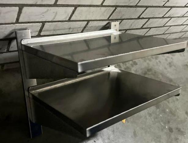 Rvs keuken muurrek magnetron, Overige typen, Ophalen, Zo goed als nieuw, Metaal
