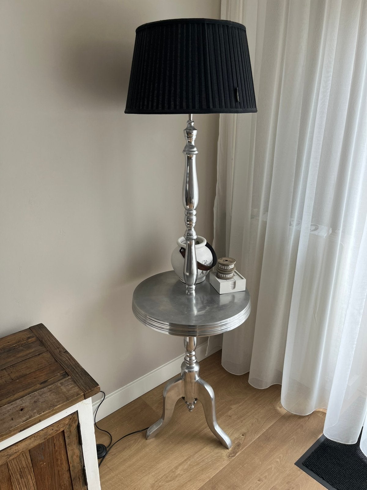 Riviera maison vloerlamp met kap, Ophalen of Verzenden, Zo goed als nieuw, 75 cm of meer