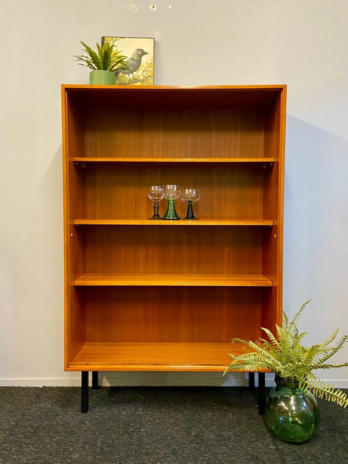 Vintage design retro Kempkes wandkast boekenkast jaren 60/70, Huis en Inrichting, Ophalen, Met plank(en), 100 tot 150 cm, 50 tot 100 cm