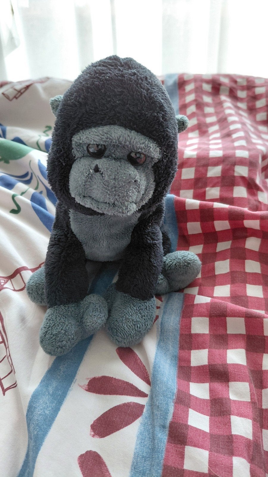 Zwarte gorilla knuffel - Zo goed als nieuw, Overige merken, Overige karakters, Overige typen, Zwart
