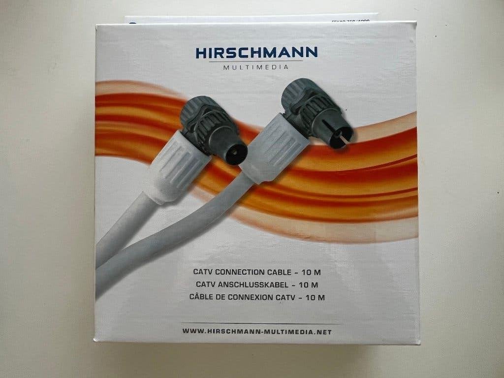 Hirschmann CATV Coaxiale Kabel - 10 Meter, Ophalen of Verzenden, Zo goed als nieuw, 5 tot 10 meter, Coaxiale kabel