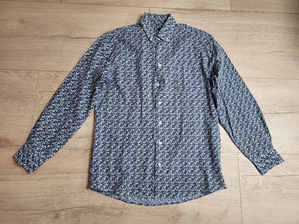 HENDERSON overhemd met print maat M ~ GG1000, Kleding | Heren, Ophalen of Verzenden, Zo goed als nieuw, Henderson, Halswijdte 39/40 (M)