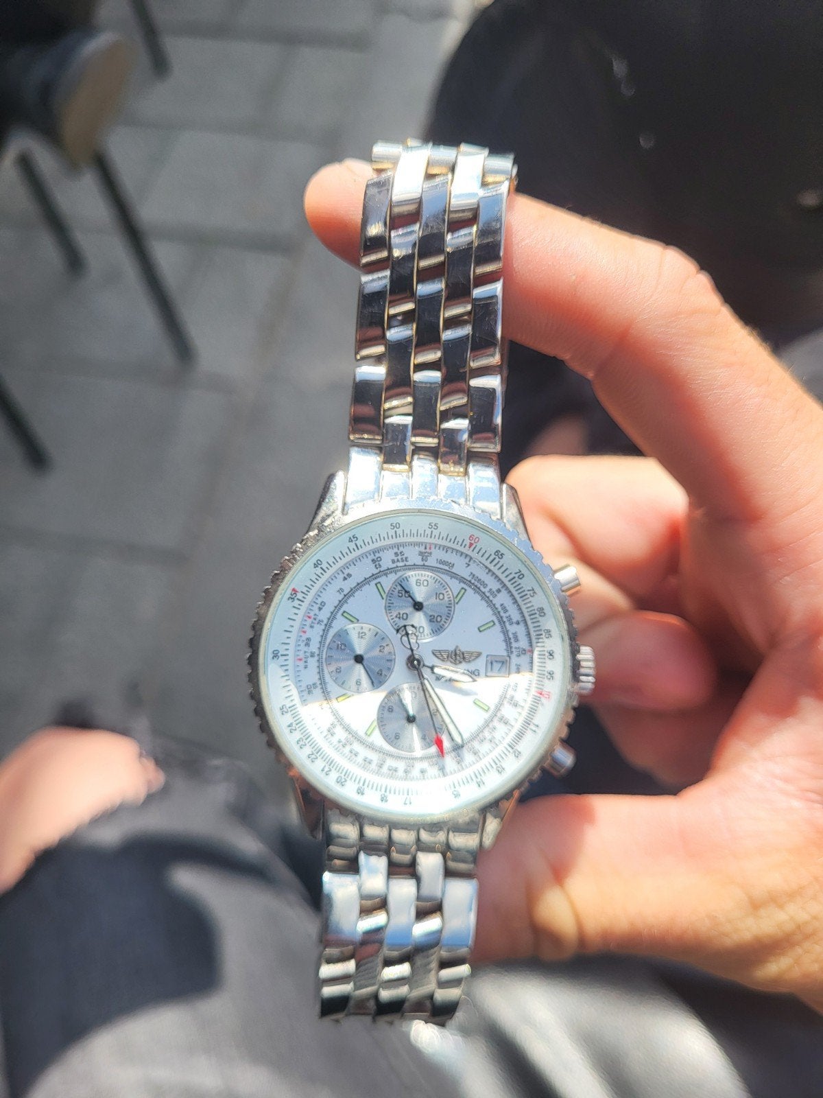 Breitling horloge, Ophalen, Zo goed als nieuw, Blauw, Jongen of Meisje