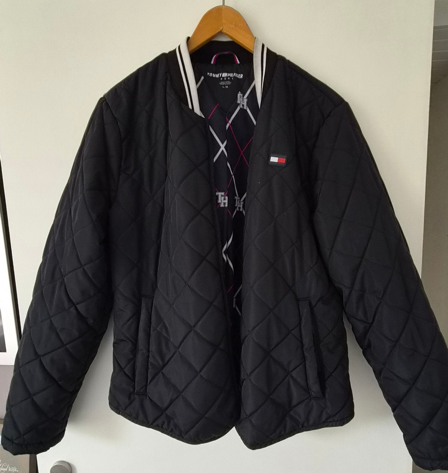 Tommy Hilfiger dames zomer jack maat L, Zwart, Maat 42/44 (L), Ophalen of Verzenden, Zo goed als nieuw