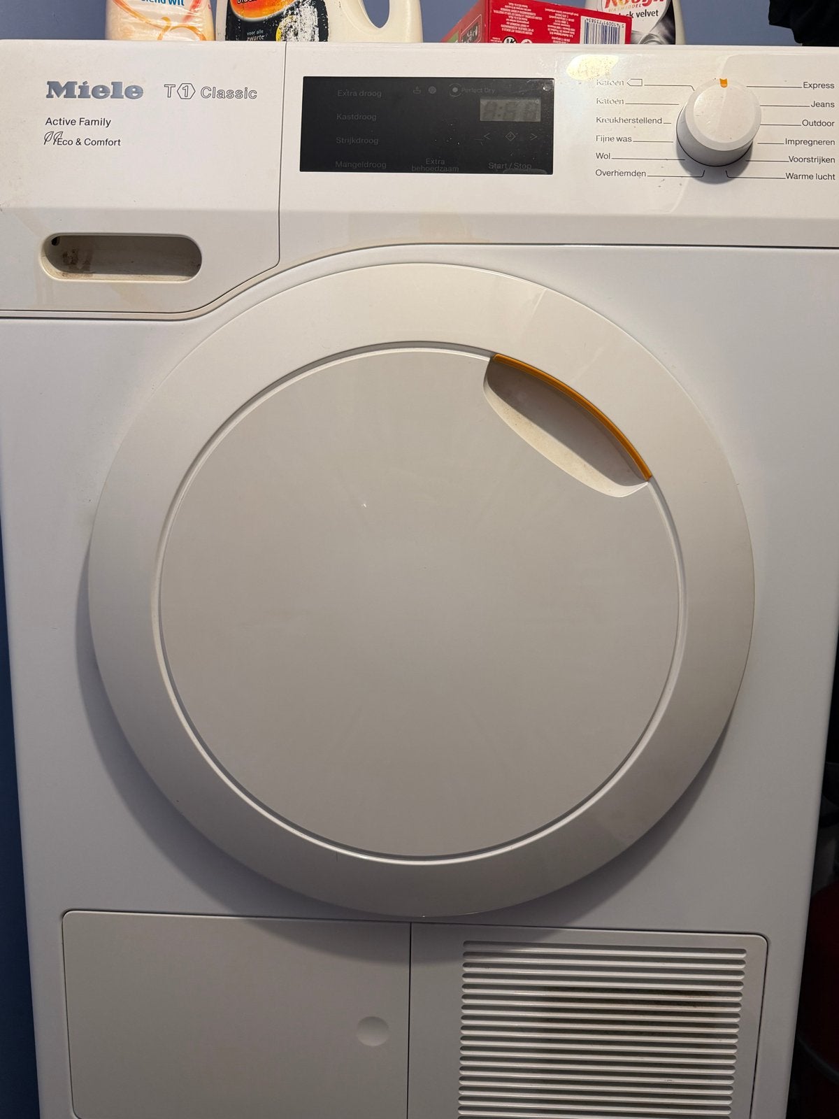 Miele T1 Family Eco & Comfort warmtepomp droger, Ophalen, 6 tot 8 kg, Zo goed als nieuw, 85 tot 90 cm