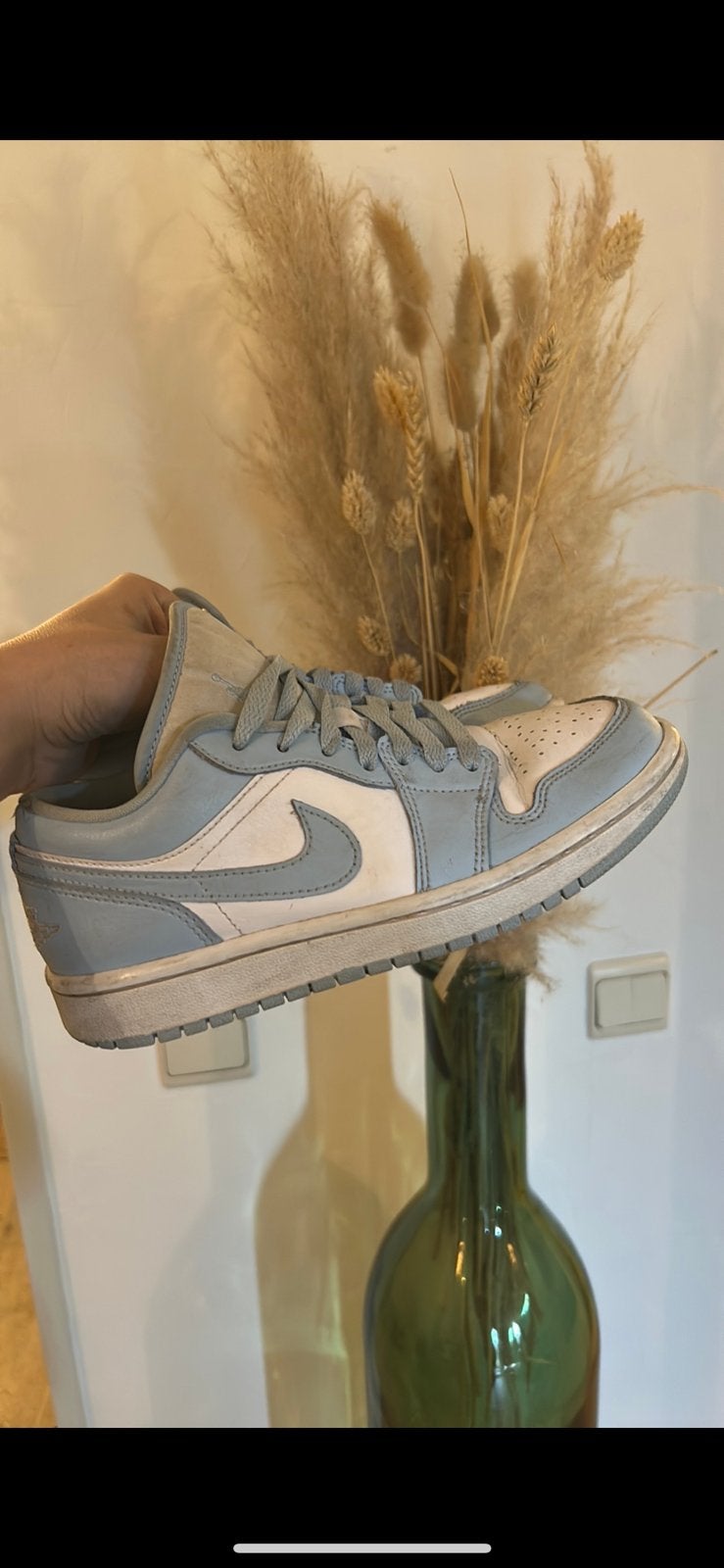 Nike air jordan 1 low ice blue maat 36.5, Kleding | Dames, Schoenen, Verzenden, Gedragen, Blauw, Sneakers of Gympen