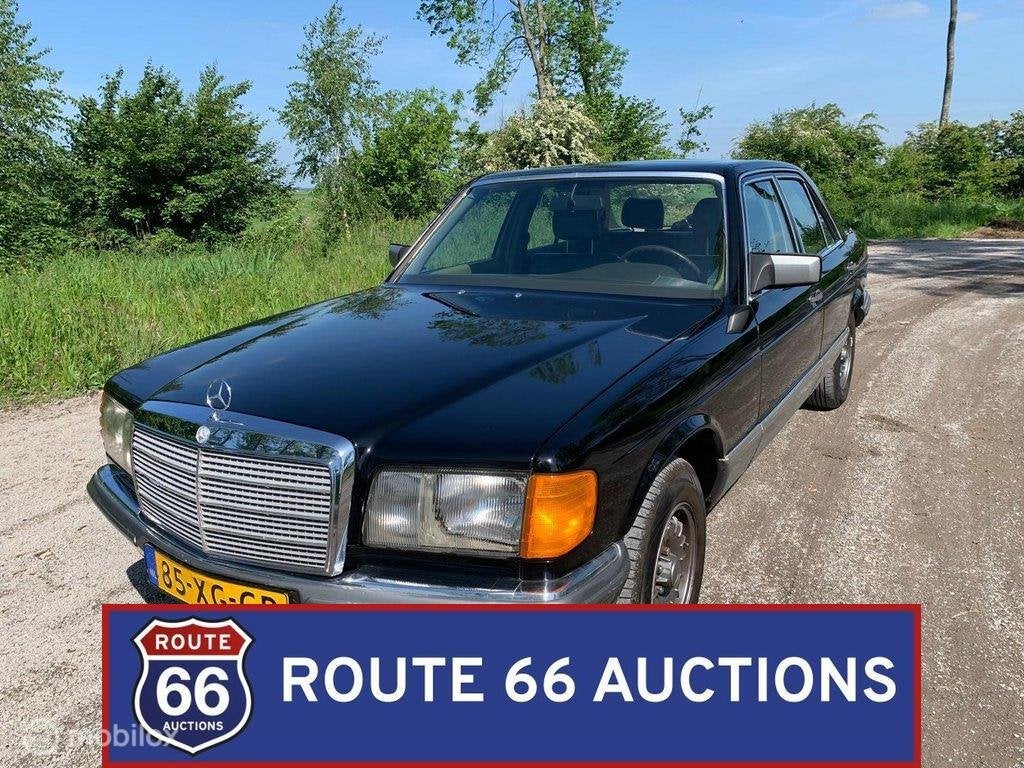 Mercedes-Benz 280 SE | 1981 | Route 66 Auctions, Auto's, Overige carrosserieën, Zwart, Mercedes-Benz, Bedrijf