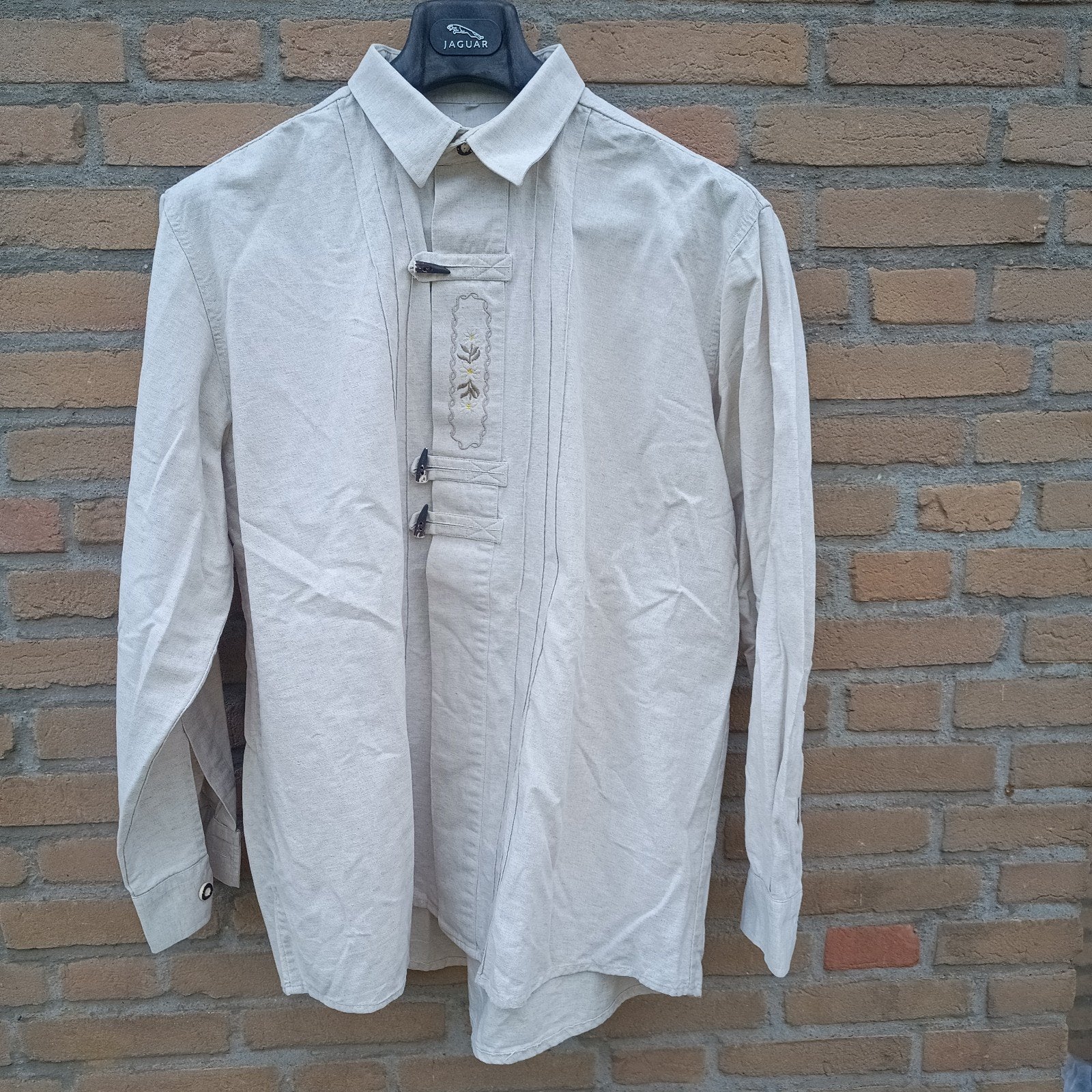 Tiroler 40 trachten overhemd linnenmix country road house, Country Road House, Maat 48/50 (M), Ophalen of Verzenden, Kleding