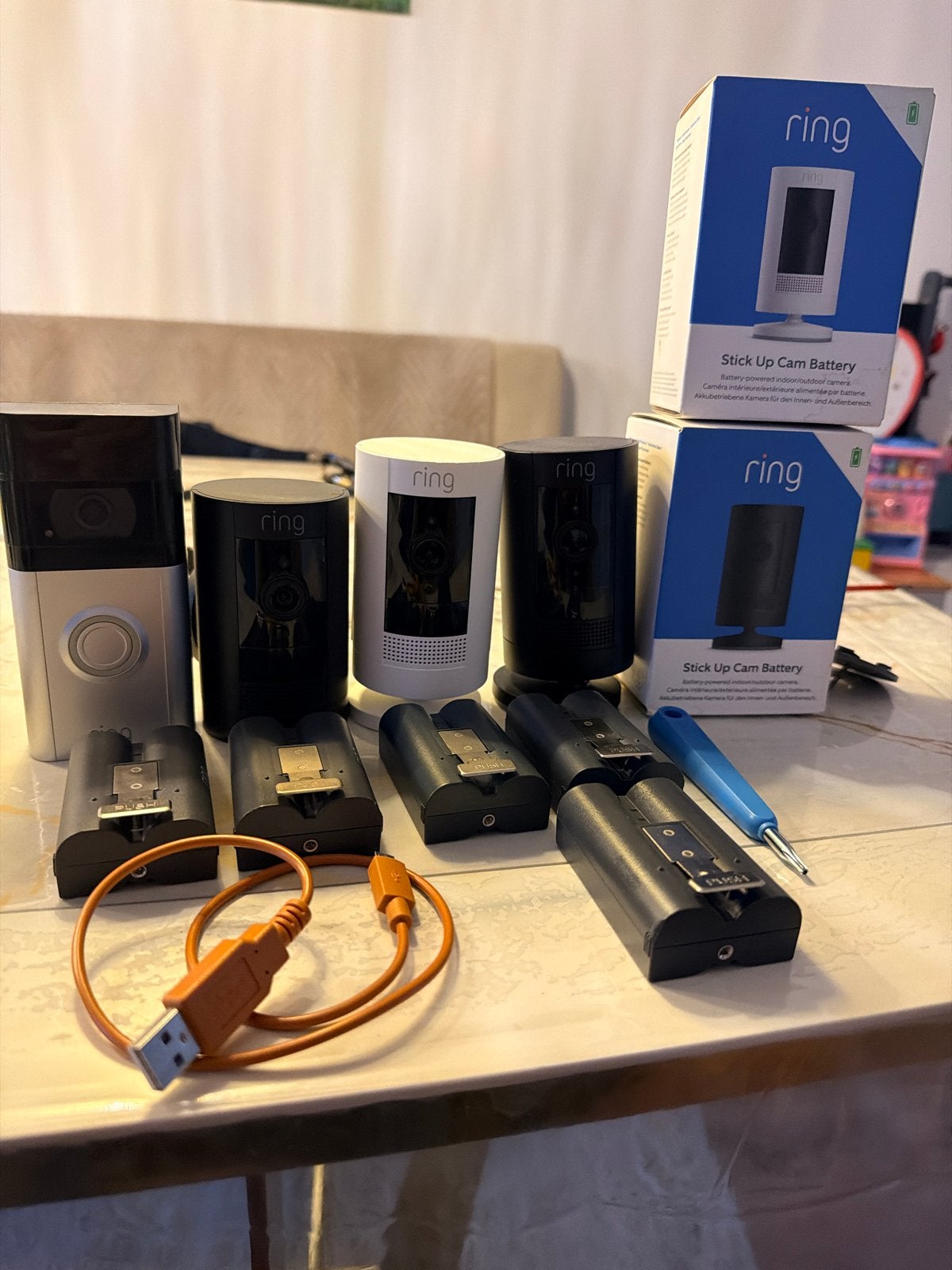 Ring Stick Up Cam Battery Beveiligingscamera's met accessoir, Ophalen of Verzenden, Zo goed als nieuw