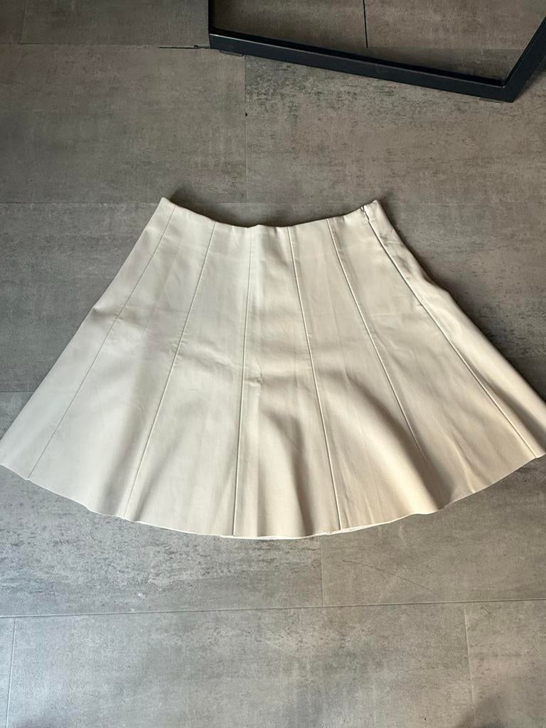 AMISU Crèmekleurige A-lijn Rok - Maat 42, Verzenden, Beige, Maat 42/44 (L), Zo goed als nieuw