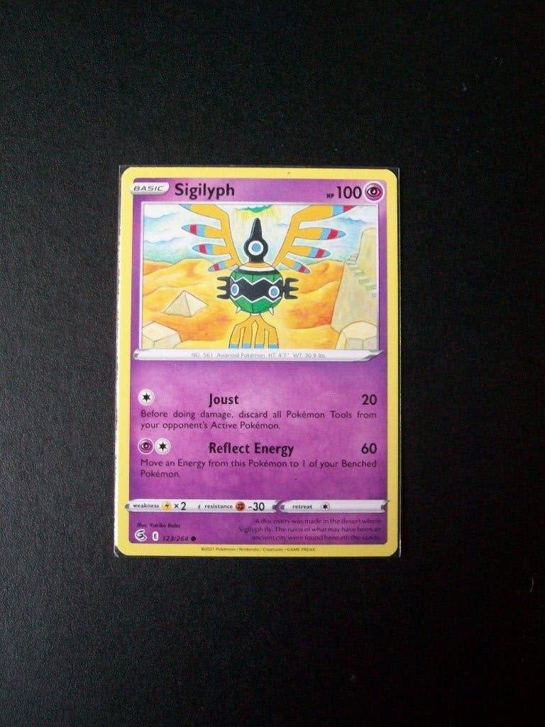 5920: nieuwe pokemonkaart SIGILYPH hp 100 (123/264), Verzenden, Nieuw, Losse kaart