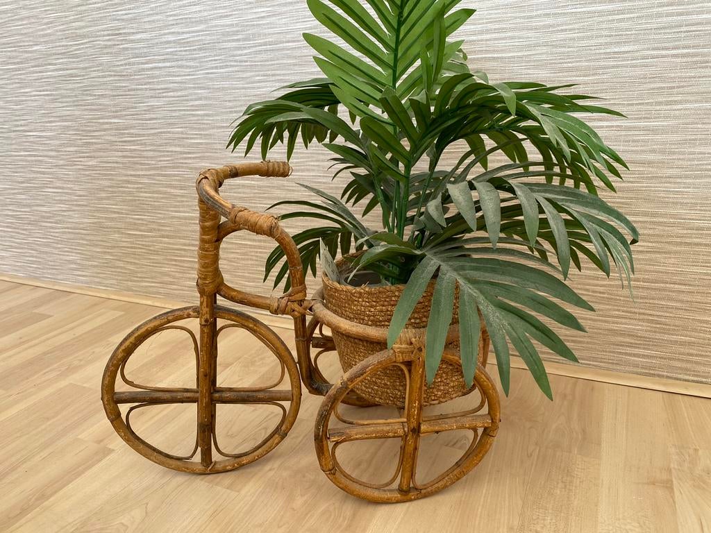 Rohe noordwolde vintage bloempot fietsje rotan, Ophalen of Verzenden, Zo goed als nieuw